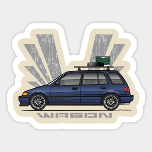 Blue Wagon Sticker